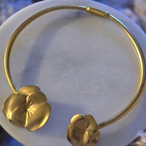 RARE FIND Vintage Couture JILBARI Hinge Pansey NECKLACE